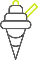 Ice Cream Line Two Color Icon vector