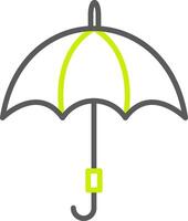 Umbrella Line Two Color Icon vector