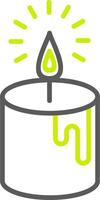 Candle Line Two Color Icon vector