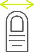 Tap Drag Line Two Color Icon vector