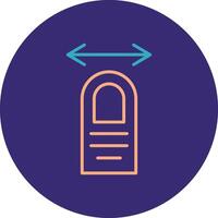 Tap Drag Line Two Color Circle Icon vector