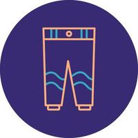 Trousers Line Two Color Circle Icon vector