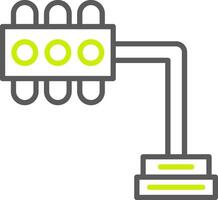 Traffic Lights Line Two Color Icon vector