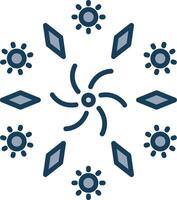 Firework Line Filled Grey Icon vector