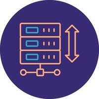 Expand Arrows Line Two Color Circle Icon vector