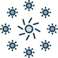 Lights Line Filled Grey Icon vector