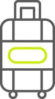 Suitcase Line Two Color Icon vector
