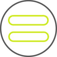 Equal Line Two Color Icon vector