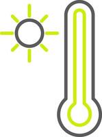 Thermometer Line Two Color Icon vector