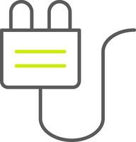 Plug Line Two Color Icon vector