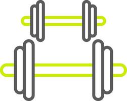 Dumbbell Line Two Color Icon vector