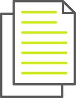 Document Line Two Color Icon vector
