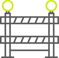 Barrier Line Two Color Icon vector