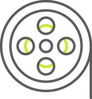 Reel Line Two Color Icon vector