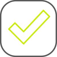 Checkmark Line Two Color Icon vector