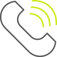 Phone Line Two Color Icon vector