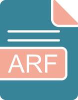 ARF File Format Glyph Two Color Icon vector