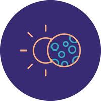 Eclipse Line Two Color Circle Icon vector
