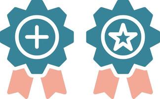 Medals Glyph Two Color Icon vector