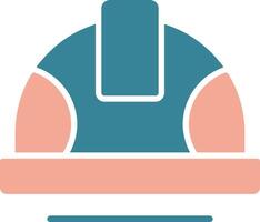 Helmet Glyph Two Color Icon vector