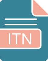 ITN File Format Glyph Two Color Icon vector