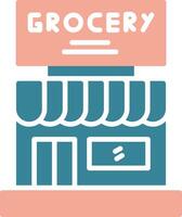 Grocery Store Glyph Two Color Icon vector