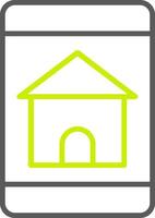Find Home OnLine Two Color Line Two Color Icon vector