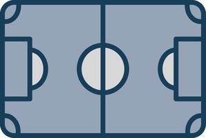 Soccer Field Line Filled Grey Icon vector