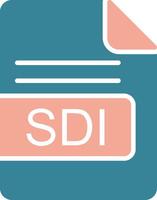 SDI File Format Glyph Two Color Icon vector