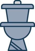 Wc Line Filled Grey Icon vector