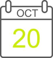 October Line Two Color Icon vector