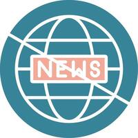 Fake News Glyph Two Color Icon vector