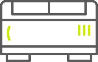 línea de congelador icono de dos colores vector