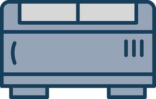 Freezer Line Filled Grey Icon vector