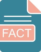 FACT File Format Glyph Two Color Icon vector