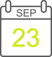 September Line Two Color Icon vector