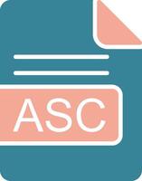 ASC File Format Glyph Two Color Icon vector