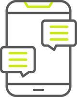 Chat Line Two Color Icon vector