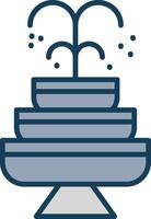 Fountain Line Filled Grey Icon vector
