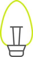 Candle Light Line Two Color Icon vector