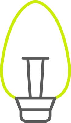 Candle Light Line Two Color Icon