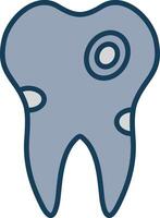 caries línea lleno gris icono vector