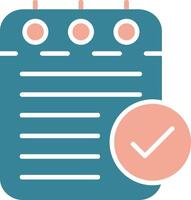 Checklist Glyph Two Color Icon vector