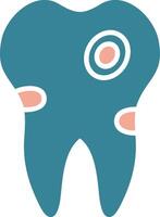 Caries Glyph Two Color Icon vector