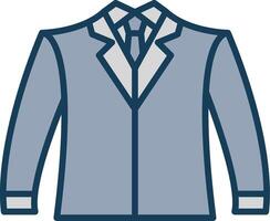 Suit Line Filled Grey Icon vector