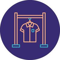 Clothing Rack Line Two Color Circle Icon vector