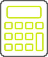 Calculator Line Two Color Icon vector