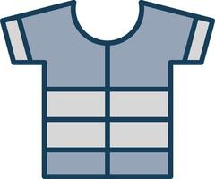 Shirt Line Filled Grey Icon vector