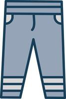 pantalones línea lleno gris icono vector