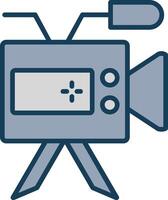 Camera Line Filled Grey Icon vector